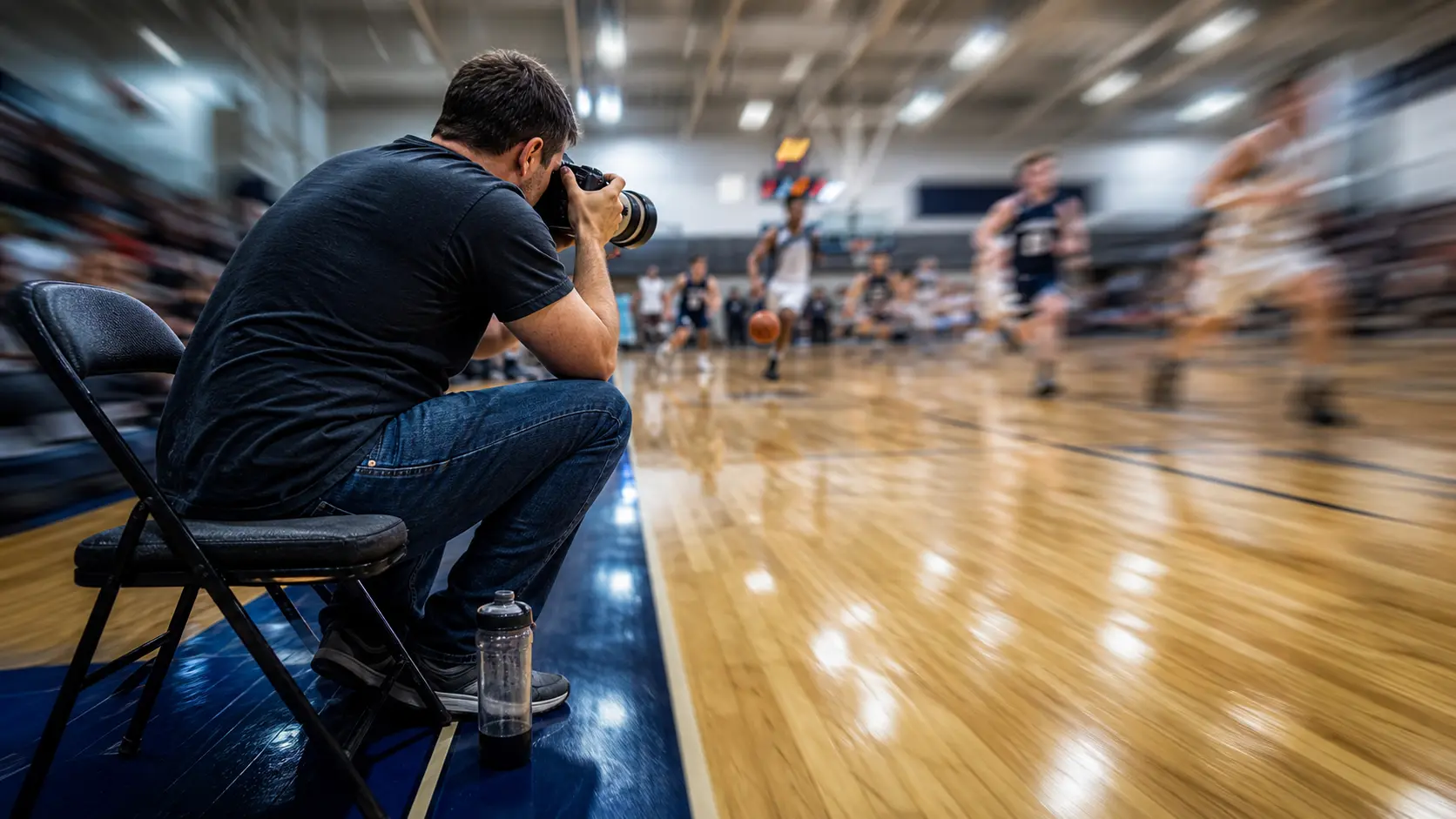 QShot focus pain point: Jimmy maintains tunnel-like concentration while filming fast youth sports alone
